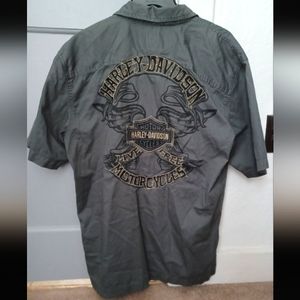 Harley Davison Medium Button Up Shirt